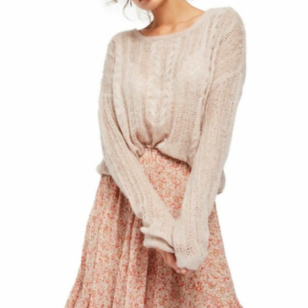 Free People Angel Soft Sweater in Frappucino Combo